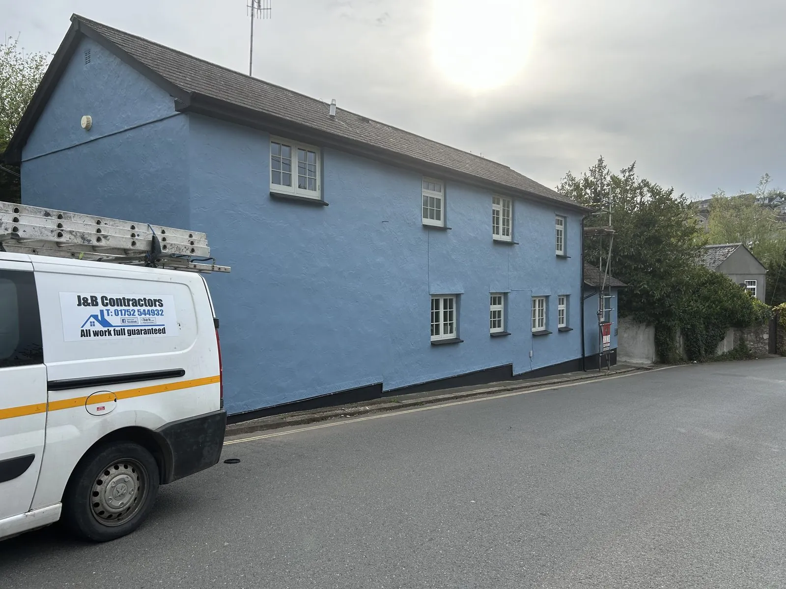Exterior painting of a detached house in Mousehole